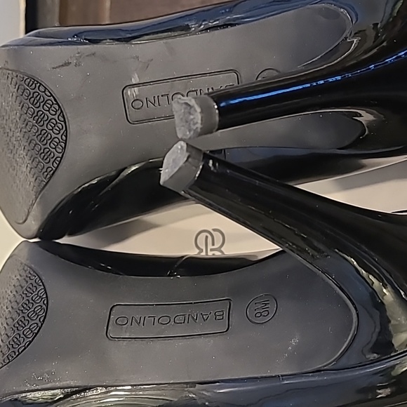 Bandolino - s.8 peep-toe black patent heels - Picture 6 of 10